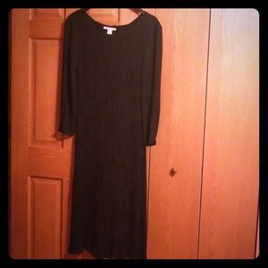 The Limited-black pleated maxi dress